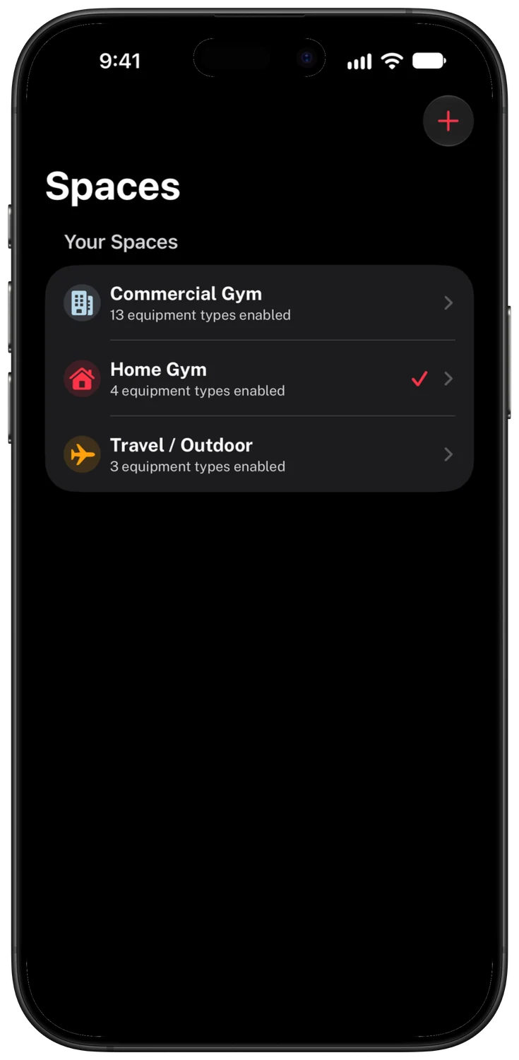 Bar High training Spaces for a commercial gym, a home gym, and travel