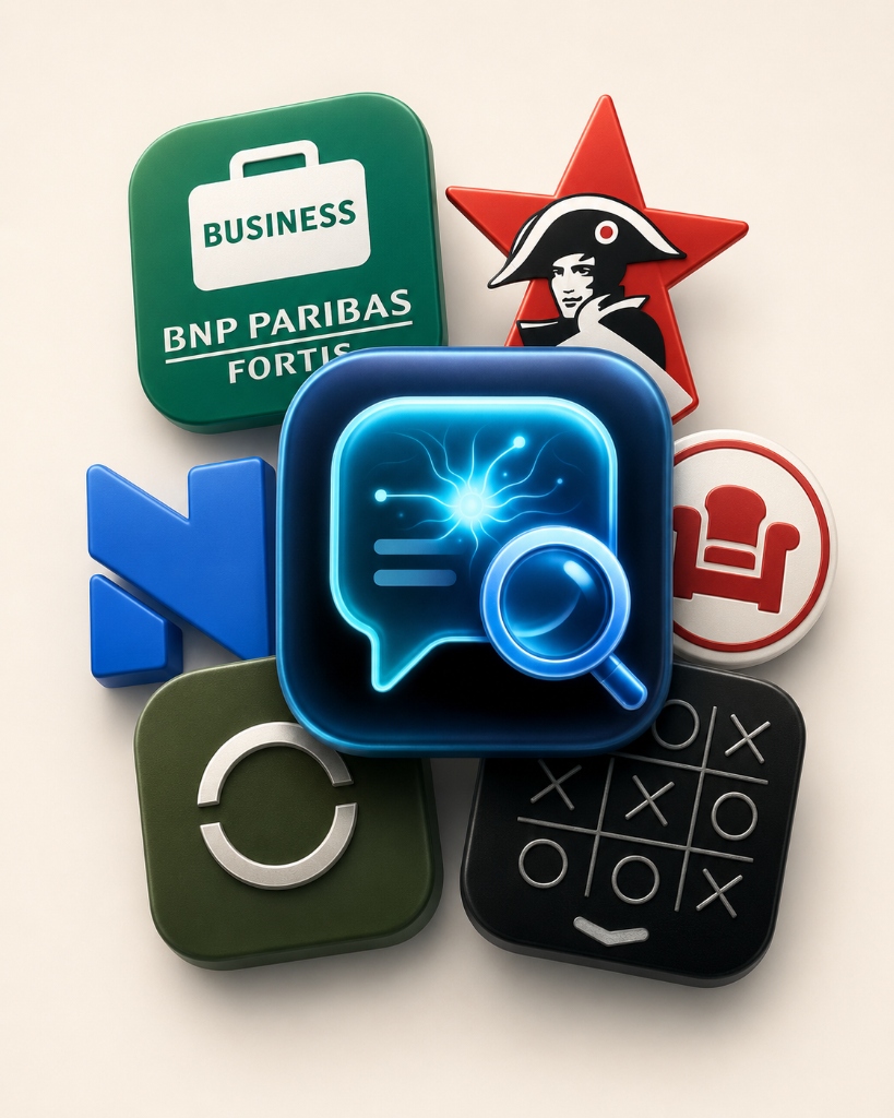A collection of app icons representing shipped native products.